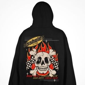 NWT Assholes Live Forever ALF Raceway BLACK Hoodie 3XL XXXL Unisex Men Woman